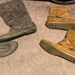 Stylish Women's Boots in Black and Tan